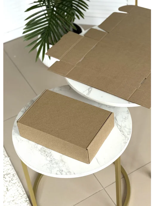 BOX CITY Коробка картонная 8*8*4 см крафт, 26x17x7 см, фото 7
