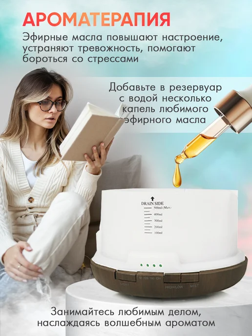 Ароматизатор для дома автоматический увлажнитель воздуха, белый, фото 4