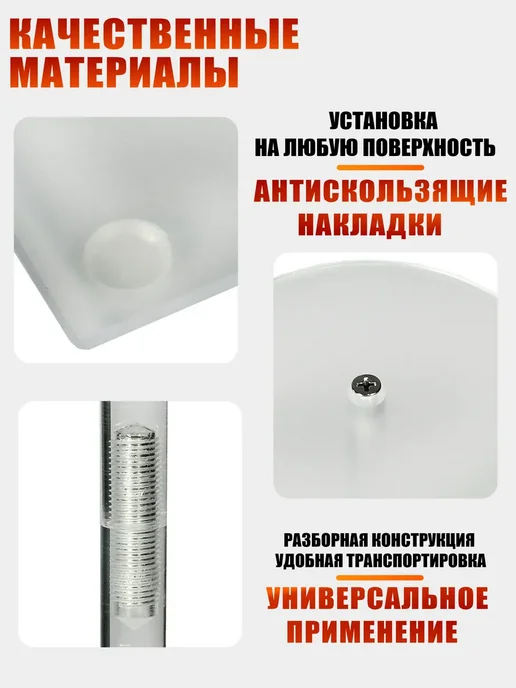 Mobicent Комплект из 2 подставок для шапок с основанием 15х15 см, 15x15 см, фото 4