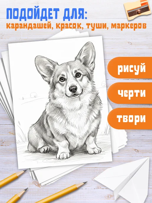 5 только на пять! Бумага для рисования и графики А4, 100 листов, 120 г м2, 120 г, фото 3