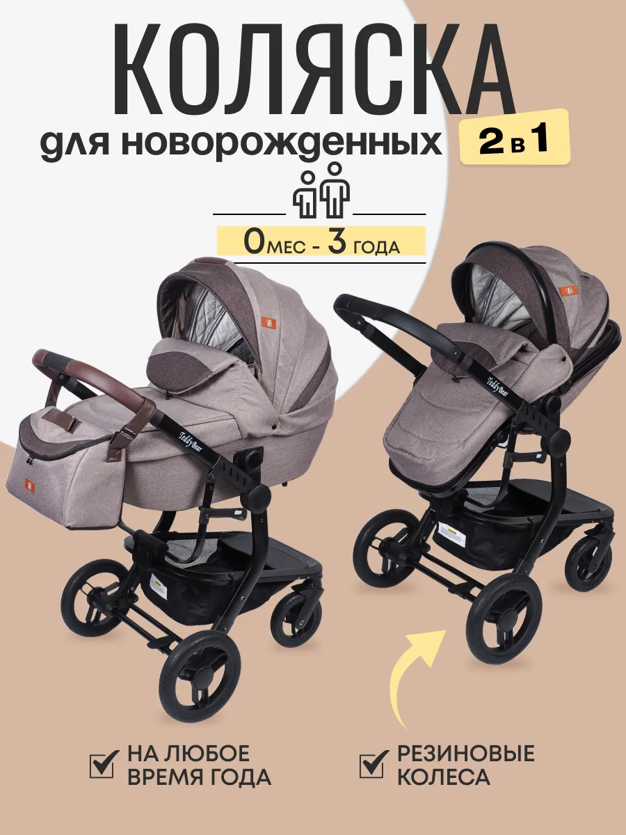 Коляска для новорожденных 2в1 модульная