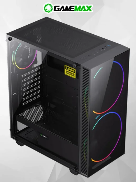 GAMEMAX Корпус для ПК Black Hole MFG. A363-TB, черный, фото 4