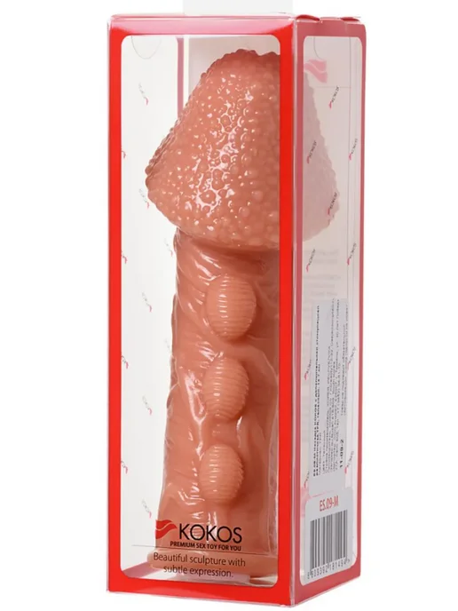KOKOS Extreme Sleeve №9, размер М насадка (14.5, Ø 5.5 см), бежевый, фото 2