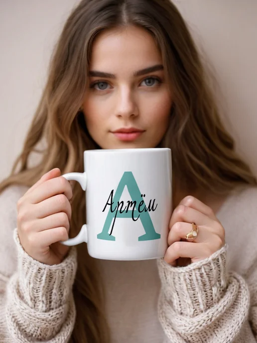 Кружка именная Артем в подарок, черный, фото 2