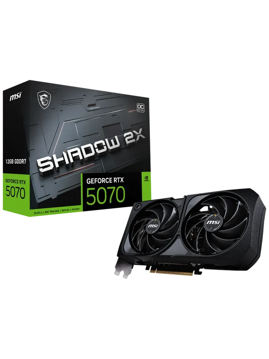 Видеокарта RTX 5070 12 ГБ RTL (RTX 5070 12G SHADOW 2X OC) MSI 556474668 купить в интернет‑магазине Wildberries