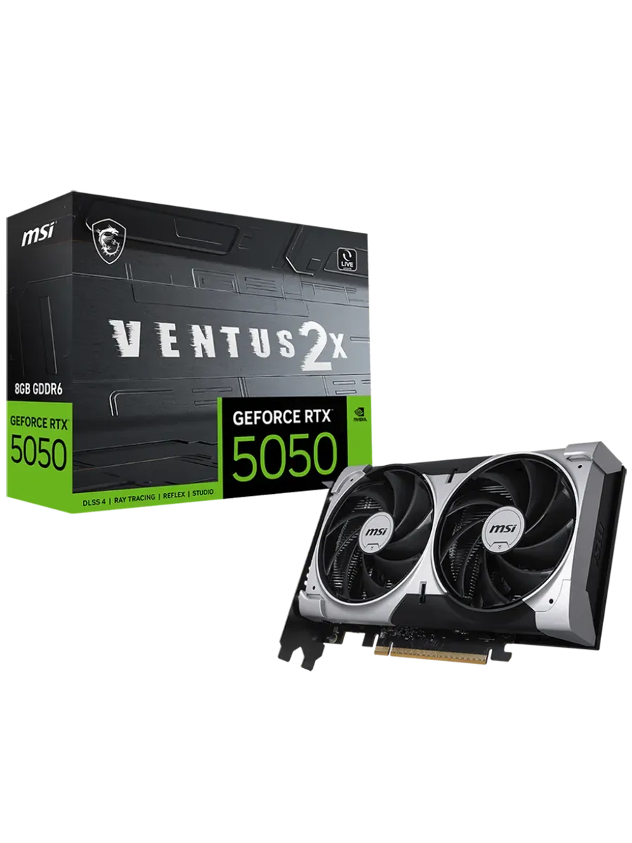 Видеокарта RTX 5050 8 ГБ RTL (RTX 5050 8G VENTUS 2X) MSI 556474920 купить в интернет‑магазине Wildberries