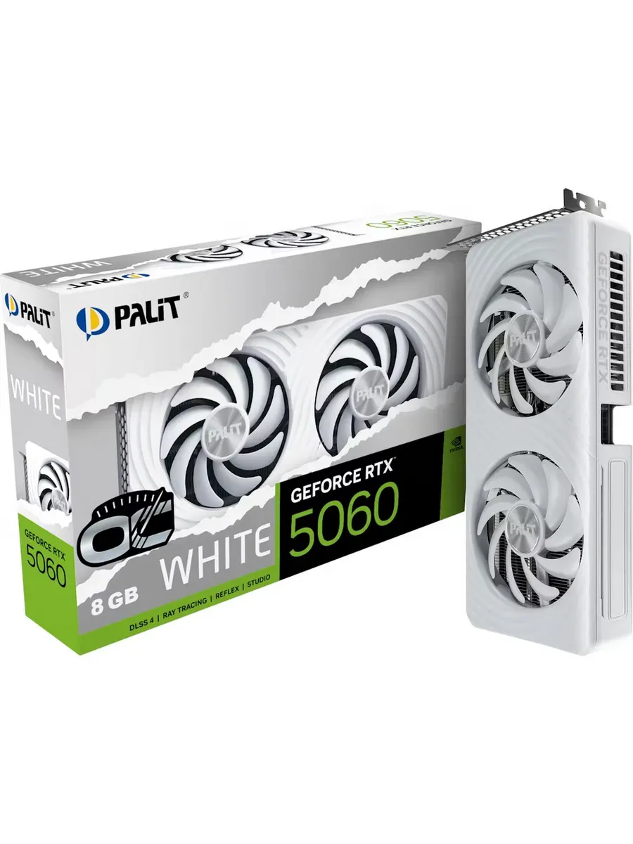 Palit Видеокарта RTX 5060 8 ГБ OC WHITE (NE75060U19P1-GB2063M)