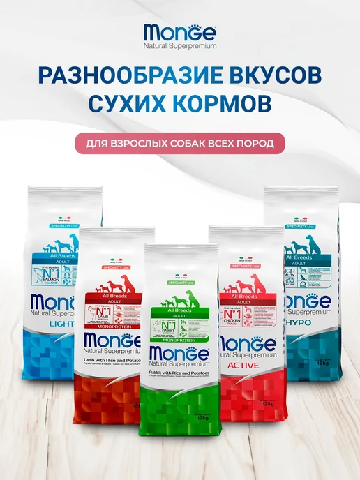 Сухой корм MONGE Dog Speciality для собак, говядина, 12,3 кг, фото 8