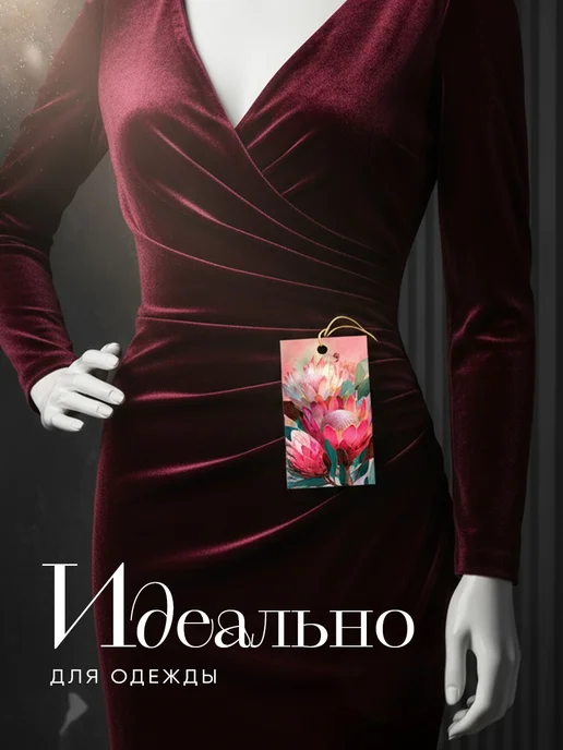 Print76 Бирка для одежды цветная, голубой, фото 6