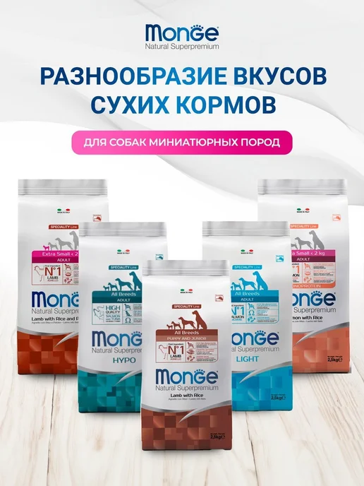 Сухой корм MONGE Dog Speciality для собак, мелкие, 0,85 кг, фото 8