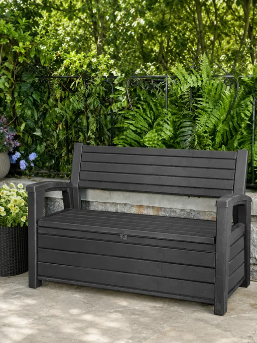 Keter Садовая скамья сундук Otter Bench non Brush, серый, фото 8