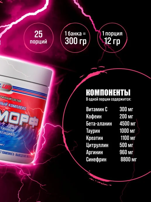 Hell labs Микс предтренов по 1 банке Пс (Я), Дж (А), Ст (Га), Мф (Кк), вариант, фото 7
