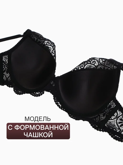 OIRO Бюстгальтер без пушап кружевной Pansy, черный, фото 6