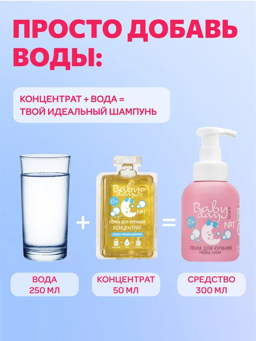 BabyDay Концентрат пенки для купания, подмывания, шампунь, белый, фото 4