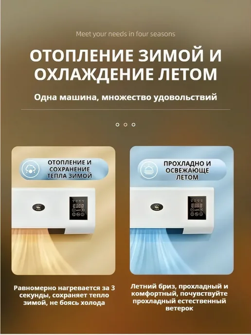 Тепловентилятор настенный 2000 Вт обогреватель, 2000 Вт, фото 6