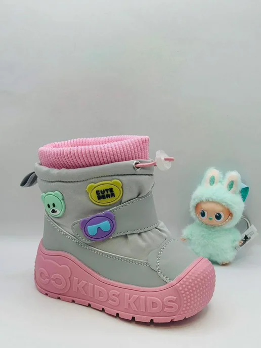 KAPITOSHKIN STILE Дутики детские зимние, серый