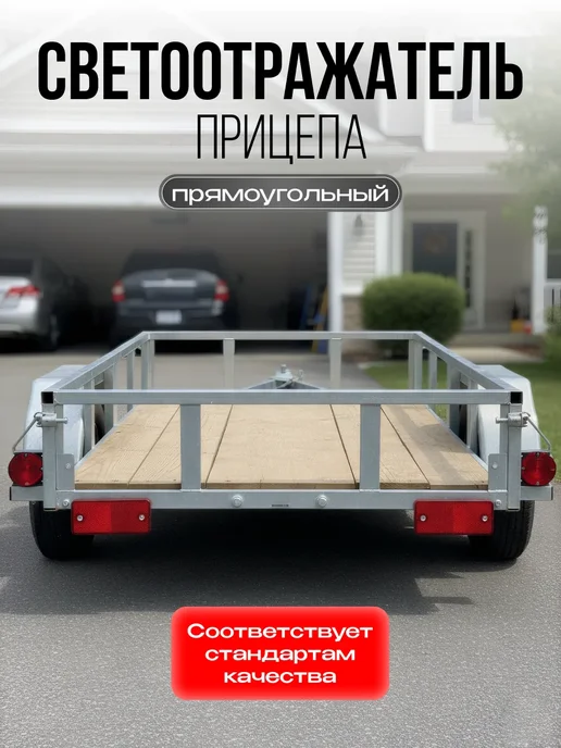 AutoShine Катафот красный прямоугольный под болты 9,5см*4,5см 4шт, 4 шт, фото 2