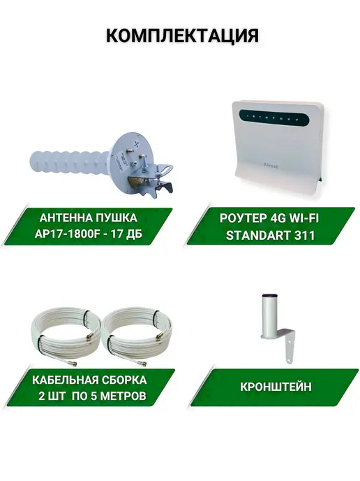 Интернет на дачу комплект 4G Wi-Fi с антенной, 4 г, в упаковке 2 кг, фото 2