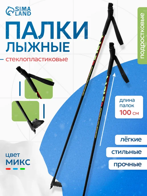 Бренд ЦСТ Лыжные детские палки, 100 см, вариант