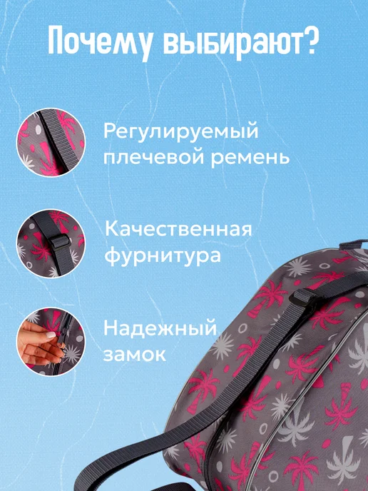 Сималенд Сумка для роликов и коньков, голубой, фото 3