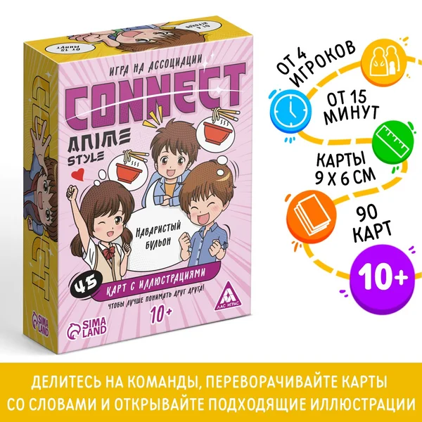 Настольная игра на ассоциации «Connect. Anime style»