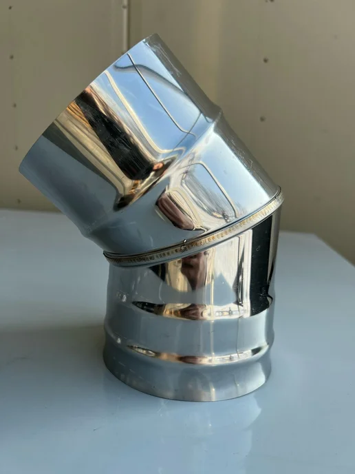 Гостсталь Отвод дымохода колено <45 d100-0.5мм, вариант, фото 3