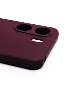 Чехол Xiaomi Poco C65 (2310FPCA4G) силиконовый Soft Touch 4 Promise mobile. Цвет бордовый. Вид 4.