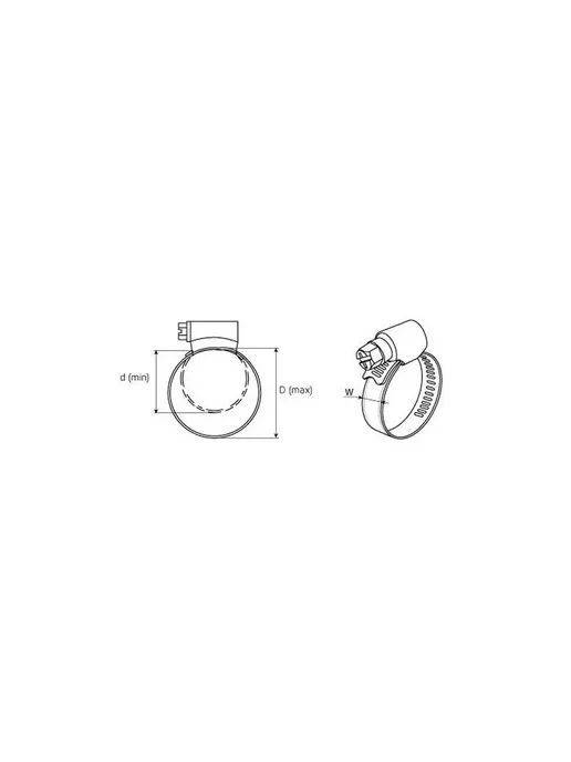 Fortisflex Хомуты червячные PL-9 W1 (Ø 25-40 мм) 1 шт, 2 шт, фото 2