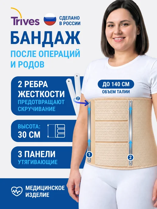 Trives Бандаж послеоперационный для стомы на живот, калоприемник, вариант