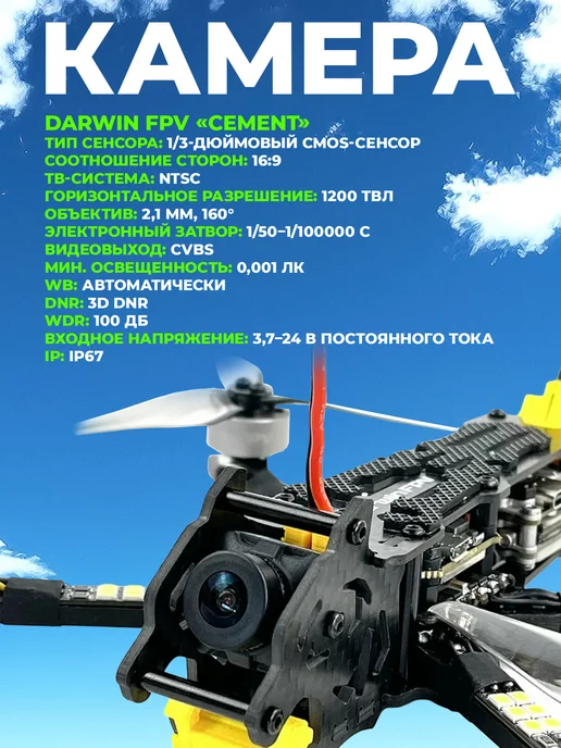 DarwinFPV Квадрокоптер BabyApe II, ELRS 2,4 ГГц, 4s, черный, фото 2