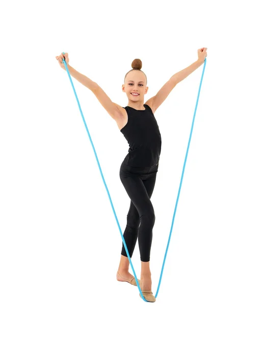 Grace Dance Утяжелённая скакалка для гимнастики, 3 м, голубая, голубой, фото 5