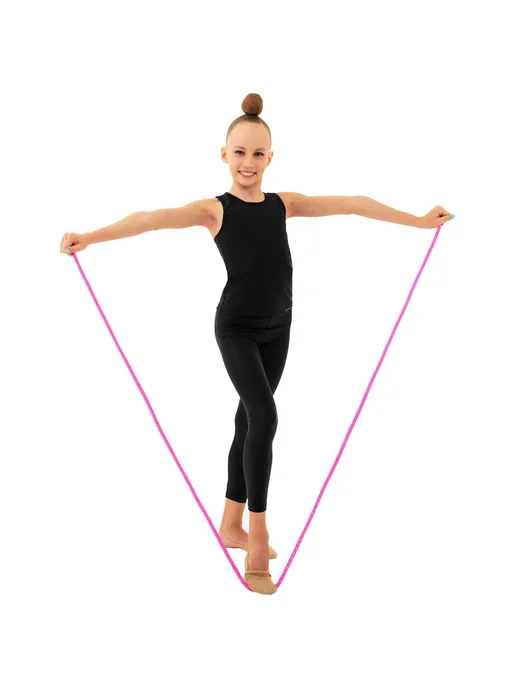 Grace Dance Утяжелённая скакалка для гимнастики, 3 м, голубая, розовый, фото 5