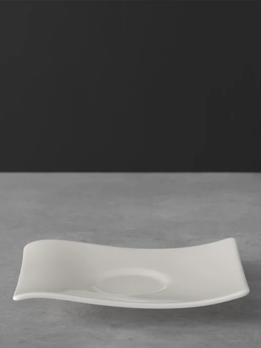 Villeroy & Boch Блюдце к чашке для эспрессо 14х11см, NewWave, Премиум-Фарфор, белый, фото 2