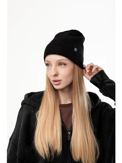 БОРДШОП1 Шапка Вафл горчичный (OneSize), черный, фото 6
