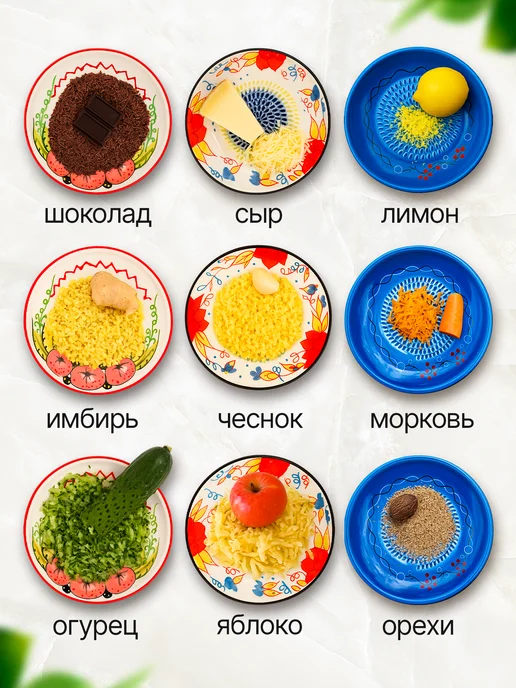 Ivvy shop Терка-тарелка керамическая для овощей, имбиря, чеснока, синий, фото 2