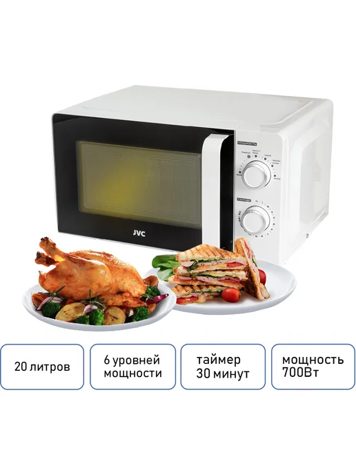 JVC Микроволновая печь JK-MW120M, черный, фото 3