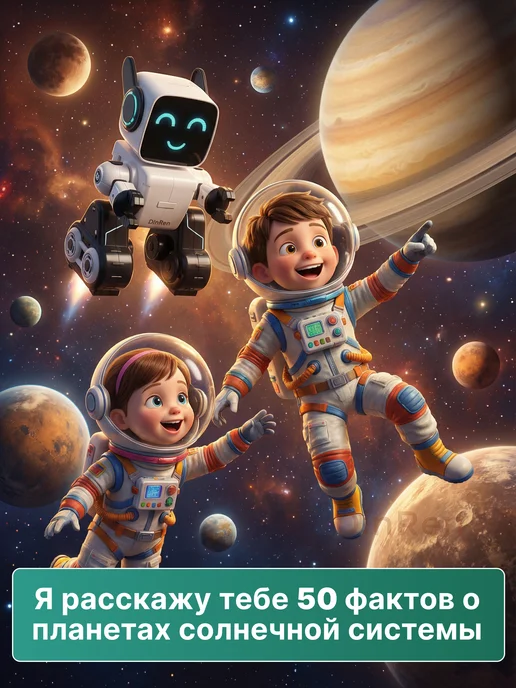 DinRen Умный интерактивный обучающий робот на пульте управления, черный, фото 3