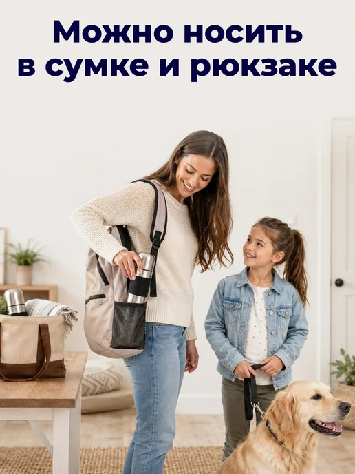 BoomHouse Термос для чая и кофе 1 литр из нержавеющей стали походный, серый, фото 6