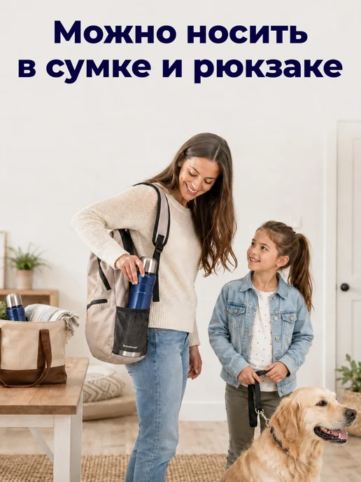 BoomHouse Термос для чая и кофе 0,6 л из нержавеющей стали походный, 600 мл, фото 6