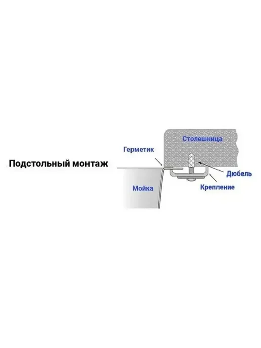 WISENT Мойка для кухни каменная, подстольная, с сифоном, серый, фото 8