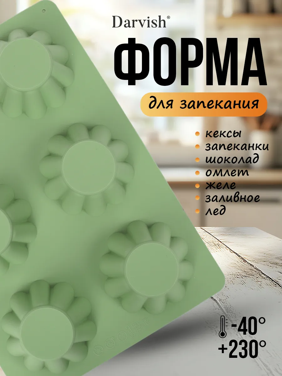 Силиконовая форма для выпечки кексов и маффинов