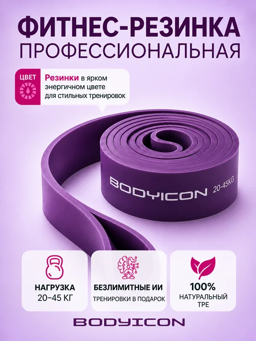 BODY ICON Резинка для фитнеса и подтягивания 20-45 кг, 2045 кг