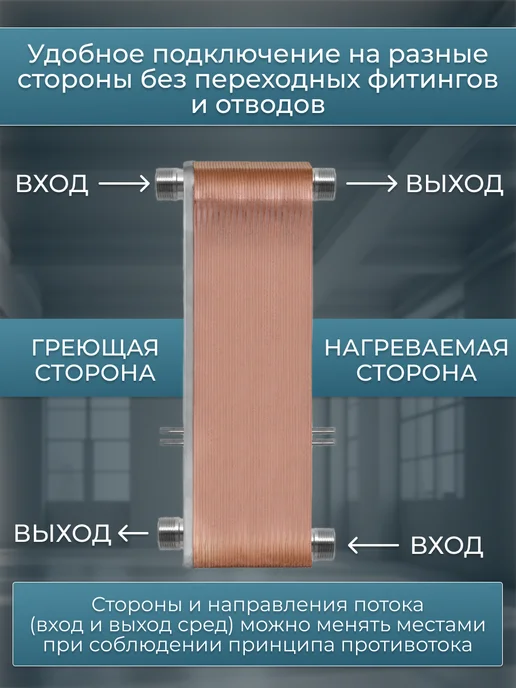Теплоэксперт Теплообменник пластинчатый для вентиляции 35 кВт TX22P-40H, снеготаяния 35, фото 2