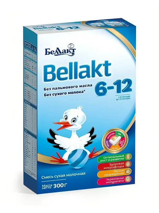 Беллакт Смесь детская сухая молочная Bellakt, 6-12 мес, 1200гр, 300 г