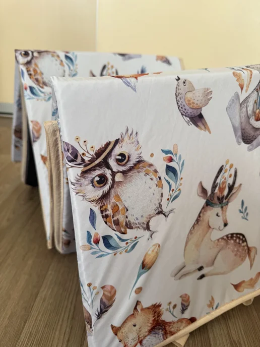 lolo_store Коврик детский для ползания для новорожденных, голубой, фото 6