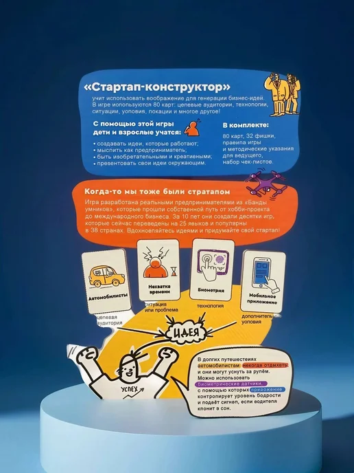 Бизнес настольная игра Стартап конструктор для компании, белый, фото 3