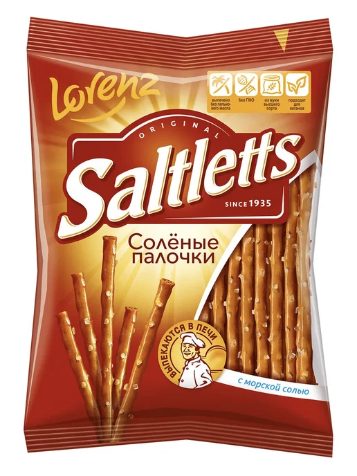 Lorenz Палочки соленые Saltletts хлебные с (комплект из 34 шт), 17 шт, фото 2