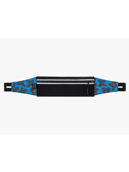 Enklepp Пояс для бега Run Belt 365 trap-black flowers-blue, синий