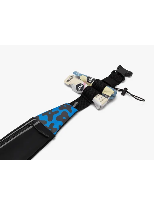 Enklepp Пояс для бега Run Belt 365 trap-black flowers-blue, синий, фото 3