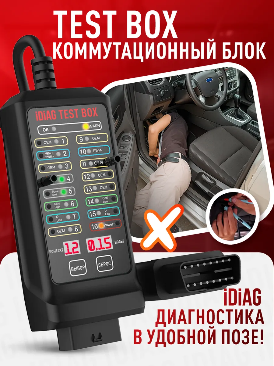 Распиновочный адаптер проверки OBD2 и защиты автосканера